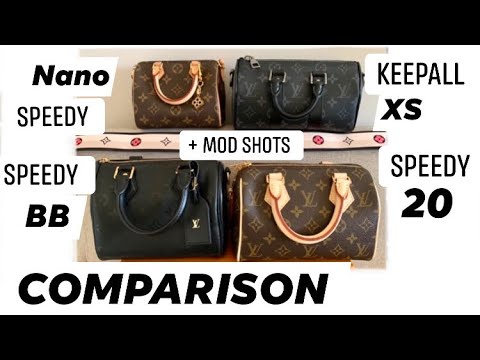 Comparison | Louis Vuitton Speedy 20 Noir| Louis Vuitton Keepall XS | LV Nano Speedy | LV Speedy BB