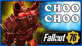 Fallout 76: One Step Kill. Choo Choo aka Pain Train aka Cargo Train Build. Off Meta Fun.