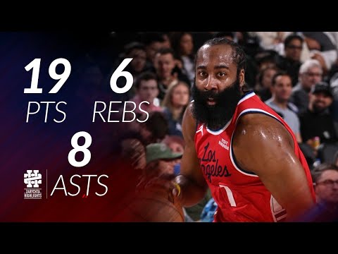James Harden 19 pts 6 rebs 8 asts vs Nets 25/26 season