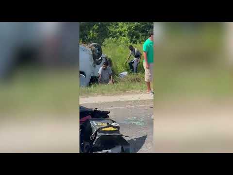 Four Hospitalized After Crash on George Price Highway