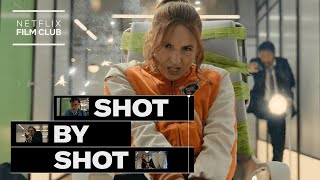 Shot By Shot w/ Karen Gillan | Gunpowder Milkshake | Netflix