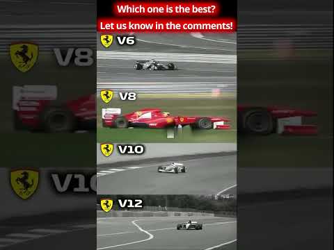 Ferrari F1 Engine Evolution: V6 vs V8 vs V10 vs V12 SOUND COMPARISON! 🔊🔥 #f1shorts #f1 #motorsport