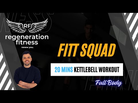 20 mins Full Body - Shred Kettlebell Workout - FITT Squad - Regeneration Fitness