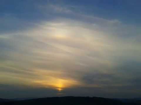 upper tangent arc and sun pillar