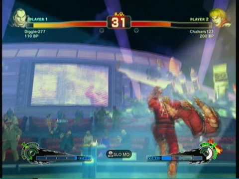 Super Street fighter IV - Dan Hibiki vs 3 Ken Shoes