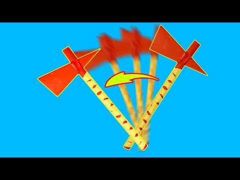 Papieraxt falten: Streitaxt Axt aus Papier basteln Origami. Bastelideen Papier