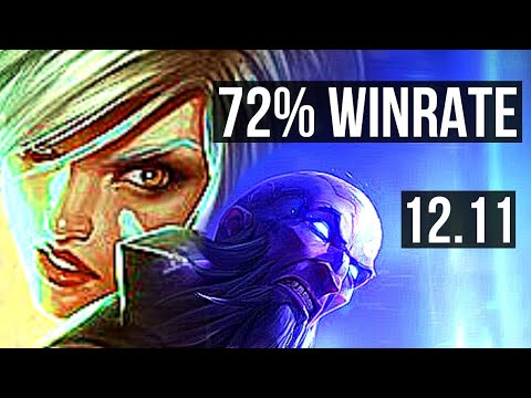 RIVEN vs RYZE (TOP) | 72% winrate, 10/1/6, Legendary | KR Master | 12.11
