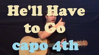 He'll Have to Go (Jim Reeves) Easy Guitar Lesson Strum How to Play Tutorial