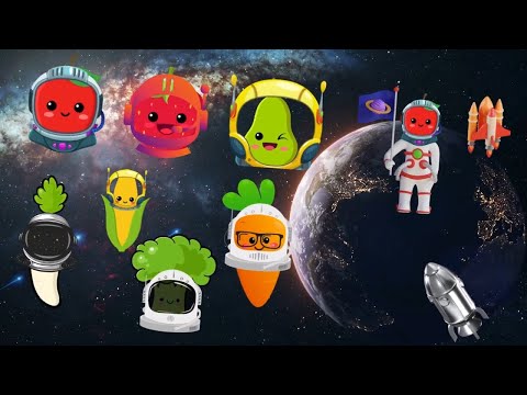 Space Adventure 🚀 Happy Baby Fruity Dance | High Contrast Video / Baby Sensory