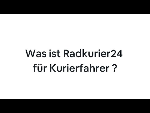 Radkurier24 Driver App