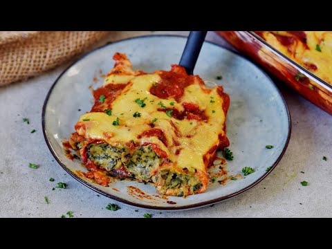 Spinach & 'Ricotta' Cannelloni (Vegan Recipe)