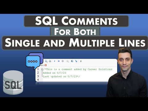 Sql Tips Adding Single Or Multiple Line Comments Ignore Sql Statements