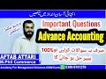 Important Questions Of Advance Accounting Syllabus Of Advance Accounting