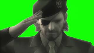Metal Gear Solid 3 Big Boss salute green screen
