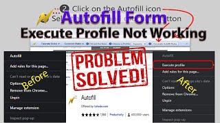 Why Execute Profile Not Working in Autofill Extension