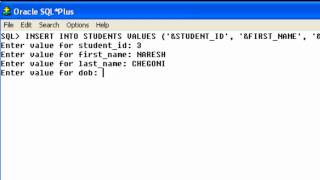 Oracle Database: How-To: Insert values into a Table