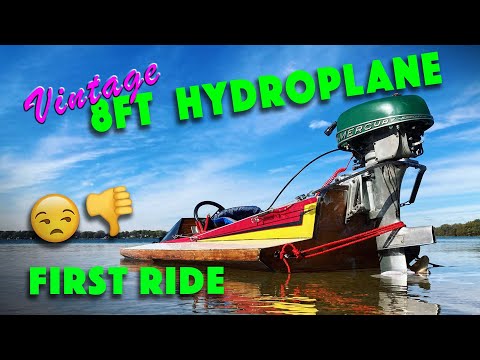 50mph with 10hp!  8' Mini Hydroplane Project: DISASTER First On Water Testing 😒👎