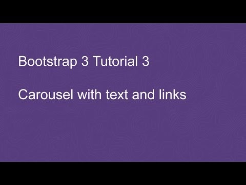 Bootstrap 3 Tutorial 3 - Carousel with Text and Links