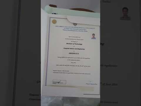 KTU Degree Certificate |2019 Scheme | Photo Change|Duration |CGPA to percentage