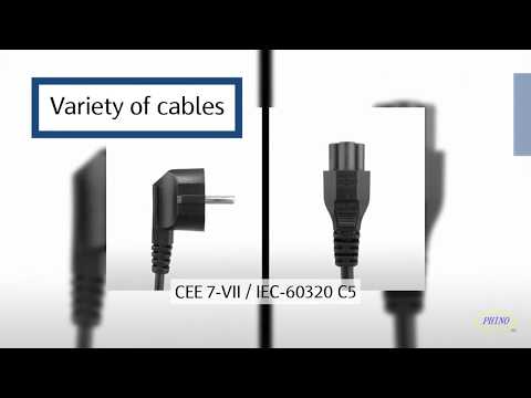 CEE 7/7 Down Angle Plug To IEC 60320 C5 Connector, 2-Pin AC Power Cord