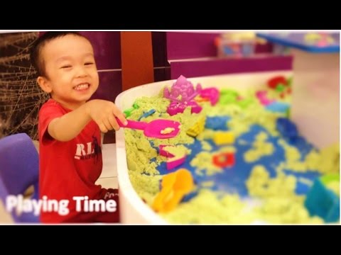 KINETIC SAND PARTY | Kinetic Sand Comparison: Kid Playing Make UnderWater Animal by HT BabyTV Video