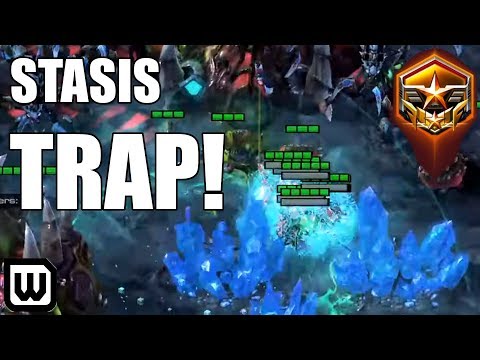 Starcraft 2: SNEAKY STASIS TRAP! sOs (Protoss) vs Rogue (Zerg)