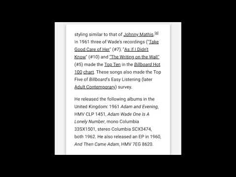 BLACK HISTORY  ADAM WADE