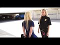 Girl In Police Costume Handcuffed Behind Her Back