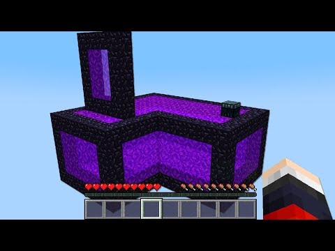 MINECRAFT ama GİZLİ SKYBLOCK PORTAL ŞANS BLOKLARI VAR!