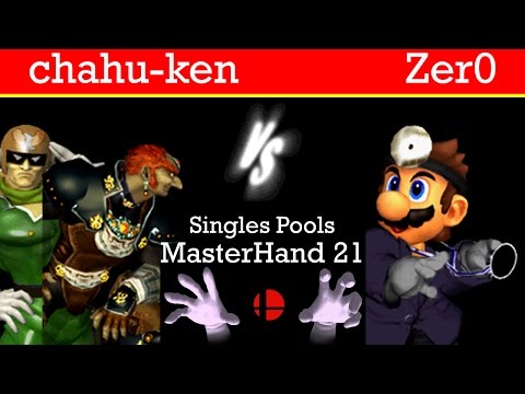 MasterHand 20 Pools - chahu-ken(C.Falcon,Ganondorf) vs. Zer0(Dr.Mario)