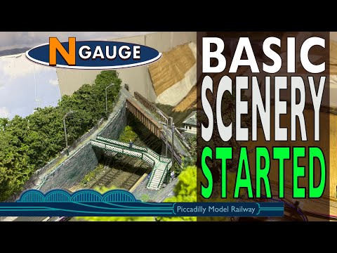 N GAUGE MODEL RAILWAY, BASIC SCENERY STARTED