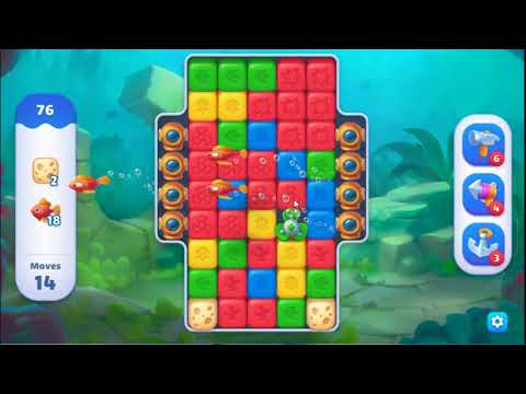 Fishdom Blast Level 76 - NO BOOSTERS GAMEPLAY 🐠 | SKILLGAMING ✔️