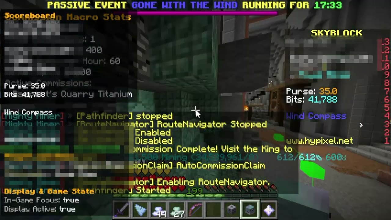 EASY FREE COMMISSION MACRO / INFINITE MITHRIL POWDER Hypixel Skyblock