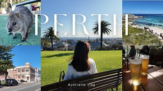 Perth vlog｜夫婦で行く3泊4日パース旅行🇦🇺🍃｜絶景のロットネスト島と街並み散策🚲｜オーストラリア暮らしのvlog