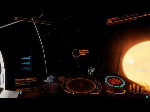 Elite Dangerous - Fleet Carrier Hyperspace Jump Arrival (Outside View)