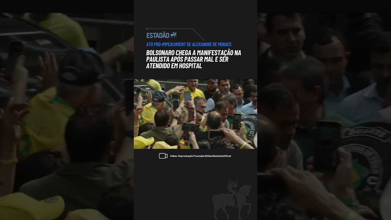 BOLSONARO chega a manifestação na AV. PAULISTA após passar mal e ser atendido em hospital