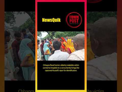 Floods & Snakebite Horror in Chhapra! Family Carries Victim on Cot #shorts #shortvideo