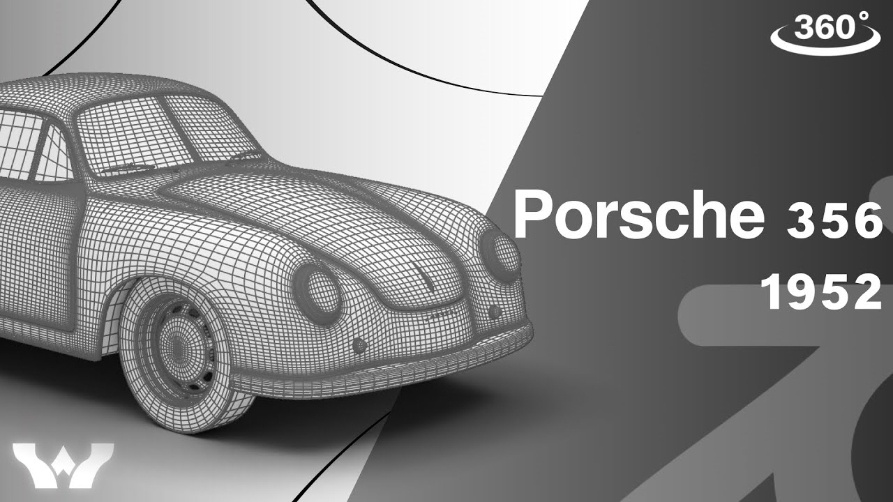 Porsche 356 1300 1952 HQ 3D Model