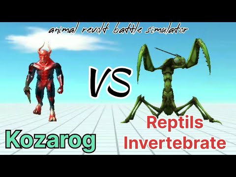 Kozarog VS Reptils Invertebrate, Animal Revolt Battle Simulator, ARBS
