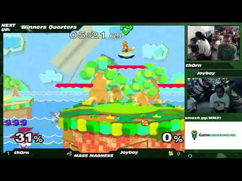 Mass Madness 21 SSBM - th0rn (Falco) vs. DBJ | Joyboy (Fox) - Melee WQF