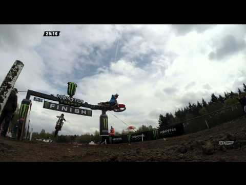 Gautier Paulin passes Max Nagl MXGP of Europe 2015 race 1 - motocross
