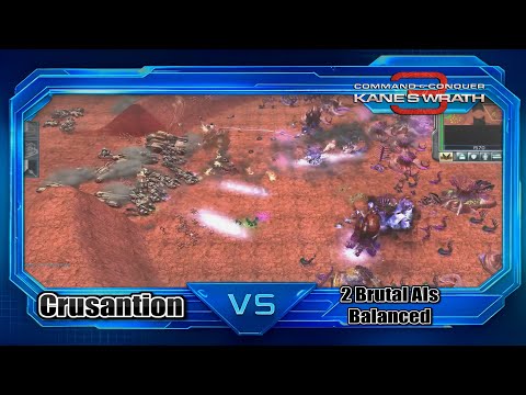 CNC 3 Kane's Wrath ZOCOM vs 2 Brutal AIs - Balanced (Scrin)
