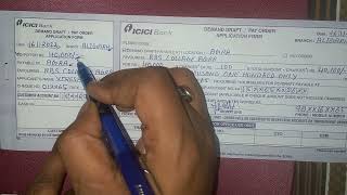 ICICI Bank का Demand Draft फॉर्म कैसे भरे /ICICI Bank ka demand Draft form कैसे भरे
