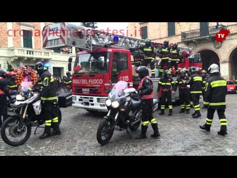 Vigili del Fuoco al funerale di Roberto Torregiani - Montelupone
