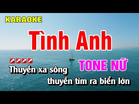 Karaoke Tình Anh Tone Nữ Nhạc Sống Beat Hay | Hoàng Luân