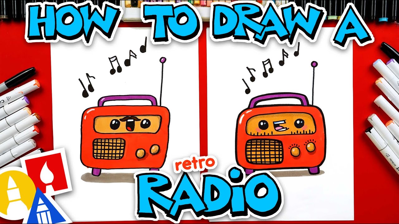 How To Draw A Funny Retro Radio