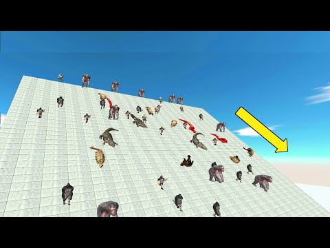 Slide And Fight।।Mutant Primates And Reptiles Vs Carnivore And Herbivore Dinosaurs Faction।।ARBS