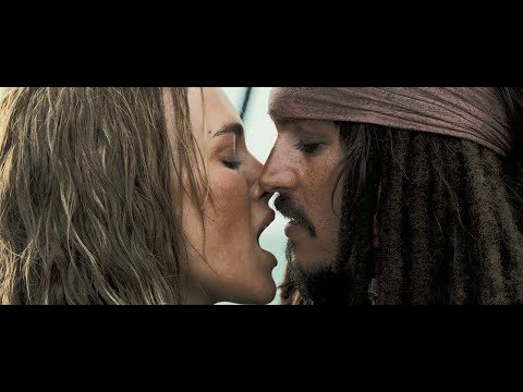 Поцелуй Джека и Элизабет — Пираты Карибского моря, 2003