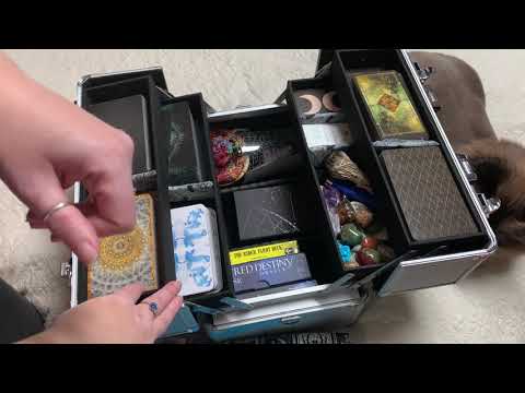 Tarot Card Bag | Small Tarot Runes Storage Container - Travel Storage Bag for Fate Divination Supplies, Jewelry, Crystal, Earrings, Necklace, Runes, Stones, Dice video review thumbnail