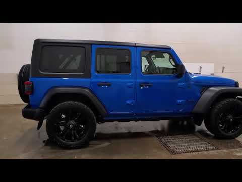 2025 Jeep Wrangler Sport S 4 Door 4x4 in Blue for sale at Indian Head Chrysler Dodge Jeep Ram Ltd. in Indian Head, SK